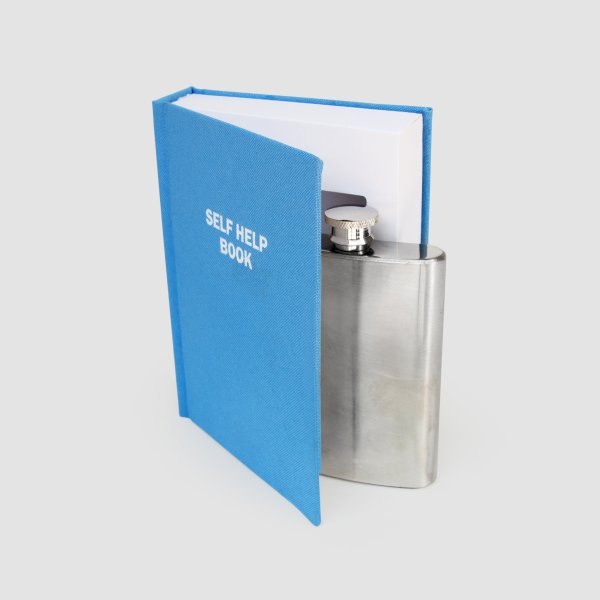 Self Help Flask In A Book | Self improvement made easy.