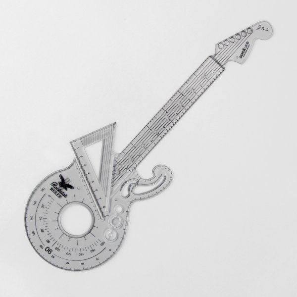 Rockstar Ruler | Guitar shaped ruler with French curve. Rockstar Ruler | Guitar shaped ruler with French curve.