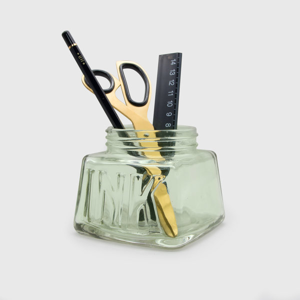 Inkwell Desk Tidy | Classic glass pencil pot.