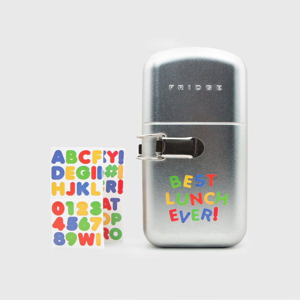 Fridge Lunch Box | Personalise with alphabet stickers.